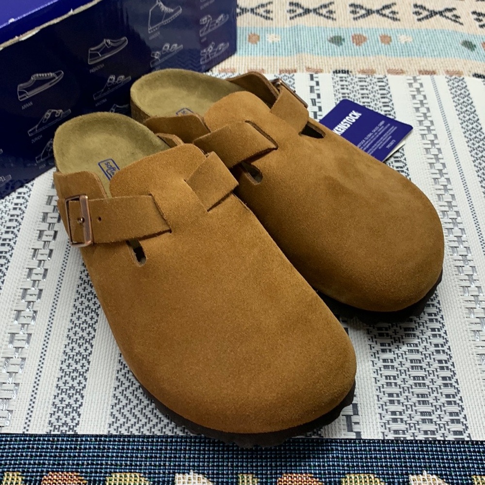 SEALED 🎱Birkenstock Boston NARROW • MINK SUEDE • Women's